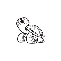 Lovable Baby Alligator and Turtle Characters - Vector Illustration.