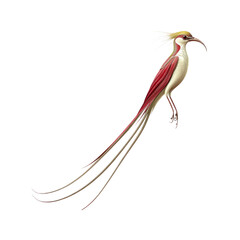 Obraz premium Elegant Bird with Long Tail Feathers