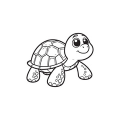 Sweet Baby Alligators and Charming Turtle - Cartoon Vector Art.