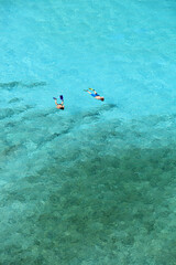 Snorkeling in crystal blue water in Similan Islands Marine National Park, Phang Nga Province, Southern Thailand 