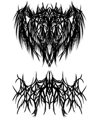 Fototapeta premium Abstract image for a logo or sketch of a tattoo in the style of neotribal and cybersigilism