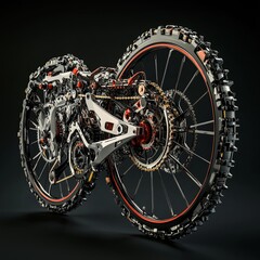 Fototapeta premium 2 wheeler sports cycle with gears