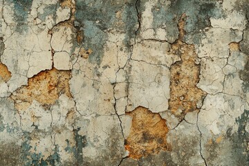 Obraz premium Weathered Wall with Cracked and Peeling Paint