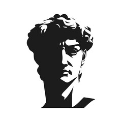 Greek god vector black silhouette