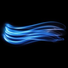 Naklejka premium Dynamic Cold Air Flow from Conditioner Effect. Vibrant Blue Energy Swirls for Design and Graphics.
