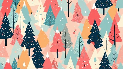 general holiday lights seamless pattern on pastel color background