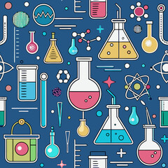 Medical and Healthcare Icon Set &ndash; Vector Illustrations with Lab Equipment, Heart Monitors, and Medicine