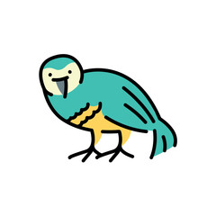 Strigops habroptilus color icon.