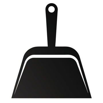 recommend clip art: a dustpan silhouette vector white background.
