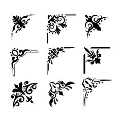 Hand Drawn Vintage Bullet Journal Corner Borders