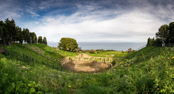 Ancient Ruins Overlooking the Mediterranean Sea