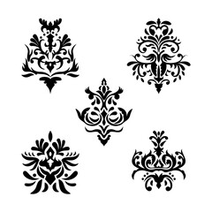 Oriental Damask Ornament Silhouette