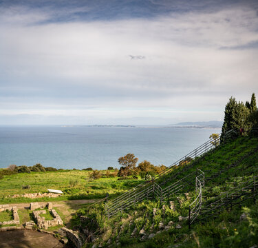 Ancient Ruins Overlooking the Mediterranean Sea