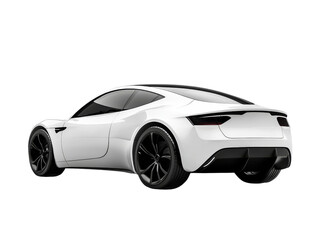 A white car with black wheels