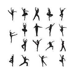 dancer vector silhouette	
