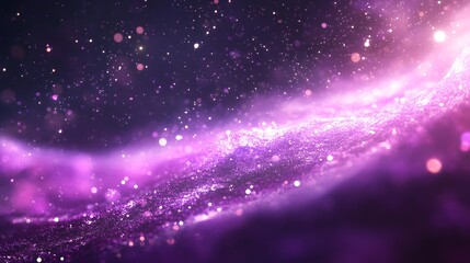 Obraz premium Soft lavender cosmic background with diagonal light streaks and glowing particles, creating an abstract space scene designed for 4K resolution digital art.