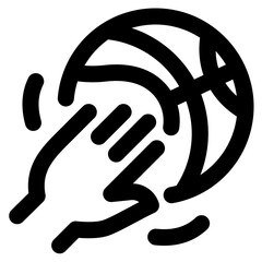 Basketball Blocked Shot Icon