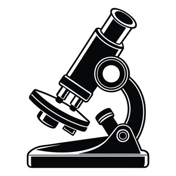 recommend clip art: microscope silhouette vector with a white background.