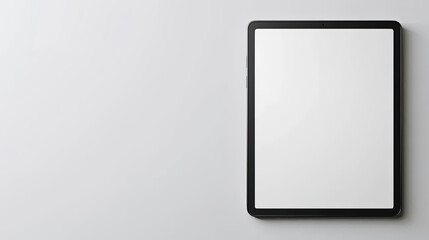 Fototapeta premium Blank screen tablet in white space background
