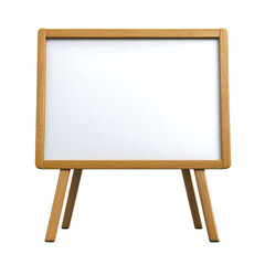 A blank wooden signboard on a tripod stand, perfect for advertising, events, or promotions., isolated on a transparent background.
