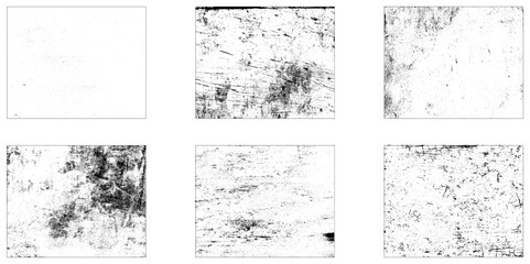 Fototapeta premium Collection of 6 grunge texture image.