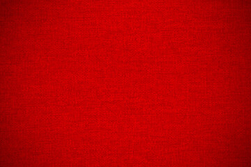 Dark red fabric cloth texture for background, natural textile pattern.