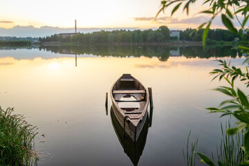 boat on the lake