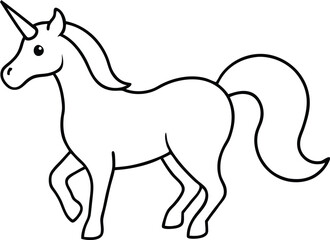 Enchanted Unicorn Vector Art for Creative Kids Coloring Adventure
