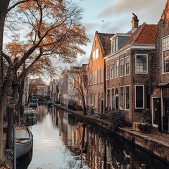Naklejka premium Leiden in Netherlands