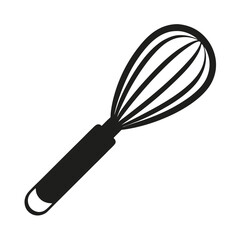 Obraz premium whisk silhouette vector white background.