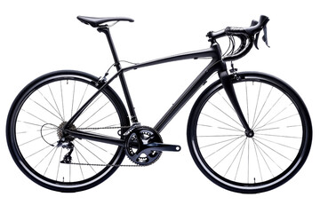 Fototapeta premium A black bicycle with a black seat