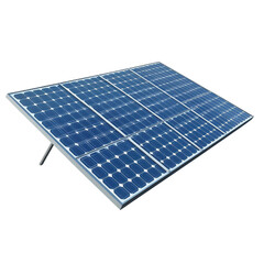High-quality solar panel on a sleek frame, perfect for renewable energy projects and sustainable living., isolated on a transparent background.