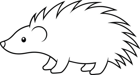 Cute Porcupine Vector Illustration for Kids Fun and Learning
