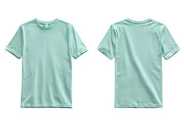 Mint Green T-Shirt Featuring Front and Back View – Stylish and Comfortable Apparel for Casual Wear and Fashion Trends
