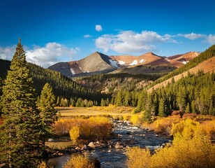 autumn landscape in the mountains