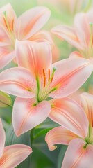 Fototapeta premium A bouquet of pink flowers with green stems