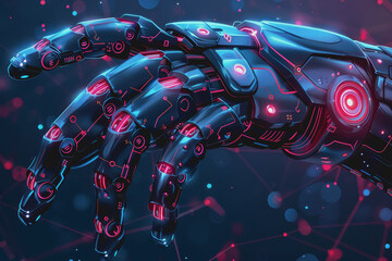 Hand of AI and Technology, connect with the world of AI.