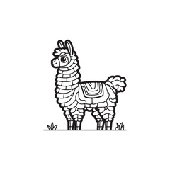 Charming Llama and Baby Alligators - Fun Vector Illustration.