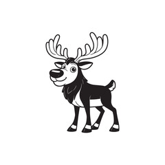 Adorable Deer and Baby Alligators - Cute Cartoon Vector.