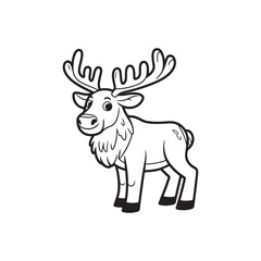 Adorable Deer and Baby Alligators - Cute Cartoon Vector.