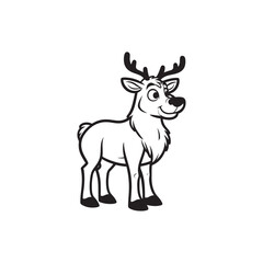 Adorable Deer and Baby Alligators - Cute Cartoon Vector.