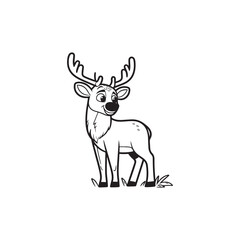 Cartoon Baby Alligators and Deer - Adorable Vector Art.