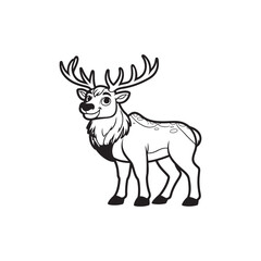 Sweet Deer and Playful Baby Alligators - Vector Cartoon Illustrations.