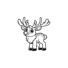 Charming Cartoon Deer and Baby Alligators - Cute Vector Illustrations.