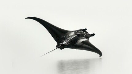 Fototapeta premium Silhouette of Manta Ray
