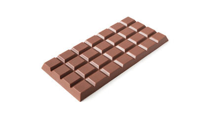milk chocolate bar on a white background