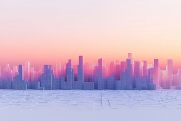 Fototapeta premium An abstract background with voxels arranged in different colors and illuminated in 3D. A background for business, science, and technology concepts.