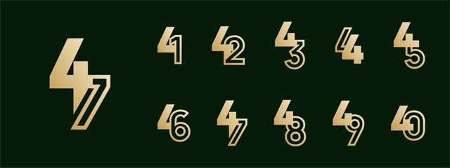 Logo 41th-49th, 41-49 years happy anniversary, Creative design template for celebration, birthday, greeting, invitation. Editable file