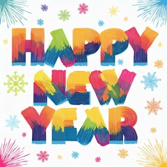 Obraz premium happy new year celebration design