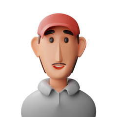 Courier Man avatar 3d illustration